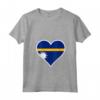 Nauru Bandiera Cuore - Maglietta Love Nauru con Collo a V - Ideale per Indipendenza e Viaggi a Nauru