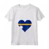 Nauru Bandiera Cuore - Maglietta Love Nauru con Collo a V - Ideale per Indipendenza e Viaggi a Nauru