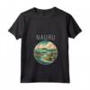 Nauru Scenario Art Deco Maglietta con Collo a V - Souvenir unico per viaggiatori e turisti