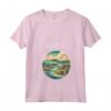 Nauru Scenario Art Deco Maglietta con Collo a V - Souvenir unico per viaggiatori e turisti