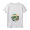 Nauru Scenario Art Deco Maglietta con Collo a V - Souvenir unico per viaggiatori e turisti