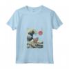 Gatto Nebelung Kanagawa Wave Divertente da Surf - Maglietta con Collo a V per Proprietari di Gatti - Ideale per Natale, Ringraziamento, Compleanni o San Valentino