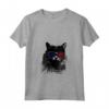 Donna Nebelung Cat 4th luglio America USA Bandiera Maglietta con Collo a V - Regalo per Proprietari di Gatti - Ideale per 4 luglio e Compleanni