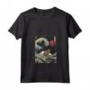 Gatto Nebelung Kanagawa Wave Divertente da Surf - Maglietta con Collo a V - Regalo per Amanti dei Gatti e Proprietari di Nebelung