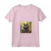 Nebelung - Dipinto con Gatti e Fiori, Motivo: Mamma e Papà - Maglietta Collo a V per Amanti dei Gatti - Regalo Unico per Ogni Occasione