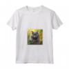 Nebelung - Dipinto con Gatti e Fiori, Motivo: Mamma e Papà - Maglietta Collo a V per Amanti dei Gatti - Regalo Unico per Ogni Occasione