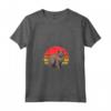 Nebelung - Gatto Tramonto Retrò Design Vintage Mamma Papà Bambini Maglietta con Collo a V - Regalo per Amanti dei Gatti