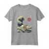 Gatto Nebelung Kanagawa Wave Divertente da Surf Maglietta - Regalo per Amanti dei Gatti Nebelung e dell'Arte Giapponese - Ideale per Natale, Ringraziamento o Compleanni