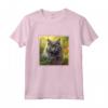 Nebelung - Dipinto con gatti e fiori, motivo: mamma e papà Maglietta - Ideale per gli Amanti dei Gatti Nebelung