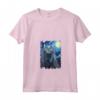 Nebelung - Dipinto con Gatto Stellato, Motivo Mamma e Papà - Maglietta con Collo a V per Amanti dei Gatti - Regalo Perfetto per Natale, Ringraziamento, San Valentino o Compleanno