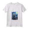 Nebelung - Dipinto con Gatto Stellato, Motivo Mamma e Papà - Maglietta con Collo a V per Amanti dei Gatti - Regalo Perfetto per Natale, Ringraziamento, San Valentino o Compleanno