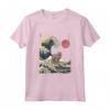 Gatto Nebelung Kanagawa Wave Divertente da Surf - Maglietta per Proprietari di Gatti Nebelung - Regalo per Amanti dell'Arte Giapponese