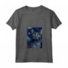 Donna Nebelung Cat Notte Stellata - Maglietta con Collo a V per Amanti dei Gatti - Regalo Carino per Natale o Compleanni