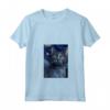 Donna Nebelung Cat Notte Stellata - Maglietta con Collo a V per Amanti dei Gatti - Regalo Carino per Natale o Compleanni