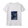 Donna Nebelung Cat Notte Stellata - Maglietta con Collo a V per Amanti dei Gatti - Regalo Carino per Natale o Compleanni