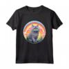 Nebelung - Simpatico Gatto Arcobaleno Kawaii Colorato Design Maglietta - Ideale Regalo per Amanti dei Gatti Nebelung