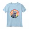 Nebelung - Simpatico Gatto Arcobaleno Kawaii Colorato Design Maglietta - Ideale Regalo per Amanti dei Gatti Nebelung