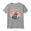 Nebelung - Simpatico Gatto Arcobaleno Kawaii Colorato Design Maglietta - Ideale Regalo per Amanti dei Gatti Nebelung