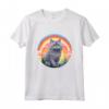 Nebelung - Simpatico Gatto Arcobaleno Kawaii Colorato Design Maglietta - Ideale Regalo per Amanti dei Gatti Nebelung