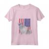 Donna Nebelung Patriotic Cat USA Pride Bandiera Americana Maglietta con Collo a V - Regalo Vintage per Amanti dei Gatti - Ideale per 4th di Luglio o Memorial Day