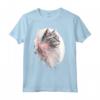 Nebelung Cat Cherry Blossom - Maglietta con Design Artistico Giapponese Sakura - Ideale per Amanti dei Gatti e dei Fiori di Ciliegio