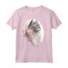 Nebelung Cat Cherry Blossom - Maglietta con Design Artistico Giapponese Sakura - Ideale per Amanti dei Gatti e dei Fiori di Ciliegio