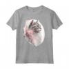 Nebelung Cat Cherry Blossom - Maglietta con Design Artistico Giapponese Sakura - Ideale per Amanti dei Gatti e dei Fiori di Ciliegio