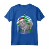Nebelung - Decorazione per Albero di Natale con Gatto Blu Russo Maglietta - Regalo Divertente per Amanti dei Gatti a Natale