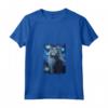 Nebelung - Dipinto con Gatto Stellato, Motivo Mamma e Papà - Maglietta Collo a V per Amanti dei Gatti - Regalo Unico per Compleanno o Natale