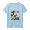 Gatto Nebelung Kanagawa Wave Divertente da Surf - Maglietta per Proprietari di Gatti - Regalo Unico per Natale o San Valentino