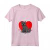 Donna Il mio gatto Nebelung è il mio San Valentino Maglietta con Collo a V - Ideale per gli Amanti dei Gatti durante San Valentino