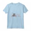 Donna Nebelung Cat Heartbeat ECG Divertente I Love My Cat - Maglietta con Collo a V per Amanti dei Gatti Nebelung - Ideale come Regalo di Natale o Compleanno
