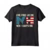 Maglietta New Hampshire Patriottica Live Free or Die - Slogan NH Invecchiato per Residenti e Visitatori del 603
