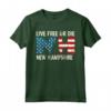 Maglietta New Hampshire Patriottica Live Free or Die - Slogan NH Invecchiato per Residenti e Visitatori del 603