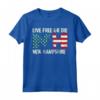 Maglietta New Hampshire Patriottica Live Free or Die - Slogan NH Invecchiato per Residenti e Visitatori del 603