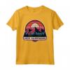 New Hampshire Maglietta - Design Montagne Retro Tramonto - Souvenir per Escursionisti e Amanti della Natura