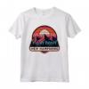 New Hampshire Maglietta - Design Montagne Retro Tramonto - Souvenir per Escursionisti e Amanti della Natura