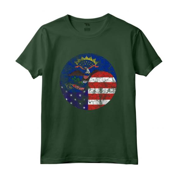 Maglietta Vintage del Nord Dakota e degli Stati Uniti - Ideale come Souvenir - Orgoglio Nord Dakota - Maglietta per Bambini e Fan del Team Sportivo del Nord Dakota