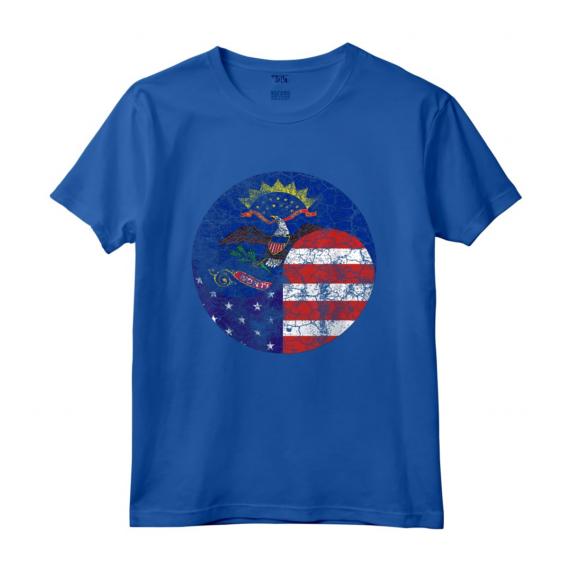Maglietta Vintage del Nord Dakota e degli Stati Uniti - Ideale come Souvenir - Orgoglio Nord Dakota - Maglietta per Bambini e Fan del Team Sportivo del Nord Dakota