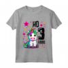 Bambino Ho 3 Anni - Maglietta Compleanno Bimba 3 Anni con Unicorno - Leggera e Confortevole