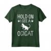 Retro Cat Motif - Hold On I See A Ocicat Cat Maglietta - Design Carino per Proprietari di Gatti Ocicat