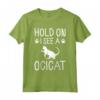 Retro Cat Motif - Hold On I See A Ocicat Cat Maglietta - Design Carino per Proprietari di Gatti Ocicat