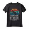 Sorry I Can't My Cat Said No - Retro Ocicat Cat Maglietta - Ideale per Proprietari di Gatti Ocicat e Amanti dei Gatti