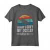 Sorry I Can't My Cat Said No - Retro Ocicat Cat Maglietta - Ideale per Proprietari di Gatti Ocicat e Amanti dei Gatti
