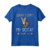 Sorry I Can't - My Cat Said No - Ocicat Cat Maglietta per Proprietari di Gatti - Design Unico e Divertente