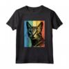 Ocicat Cat Ritratto Vintage Style Mamma Papà Maglietta - Regalo Ideale per Amanti dei Gatti - Perfetto per Natale, Ringraziamento o Compleanni