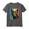 Ocicat Cat Ritratto Vintage Style Mamma Papà Maglietta - Regalo Ideale per Amanti dei Gatti - Perfetto per Natale, Ringraziamento o Compleanni