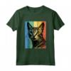 Ocicat Cat Ritratto Vintage Style Mamma Papà Maglietta - Regalo Ideale per Amanti dei Gatti - Perfetto per Natale, Ringraziamento o Compleanni
