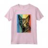Ocicat Cat Ritratto Vintage Style Mamma Papà Maglietta - Regalo Ideale per Amanti dei Gatti - Perfetto per Natale, Ringraziamento o Compleanni