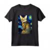 Ocicat Cat Notte Stellata - Maglietta Pittura Gatti Ocicat per Uomini, Donne e Bambini - Regalo Carino per Amanti dei Gatti - Ideale per Natale o Compleanni